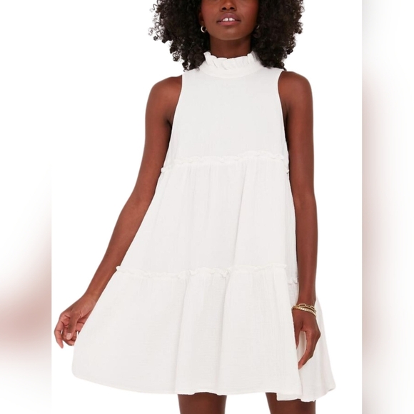 Pomander Place Dresses & Skirts - Tuckernuck Pomander Place Morgan White Ruffle Tiered Dress Cotton Lined Sz XL